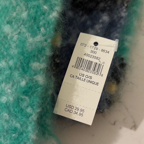 Aerie Teal and Purple Plaid Scarf - Picture 3 of 3